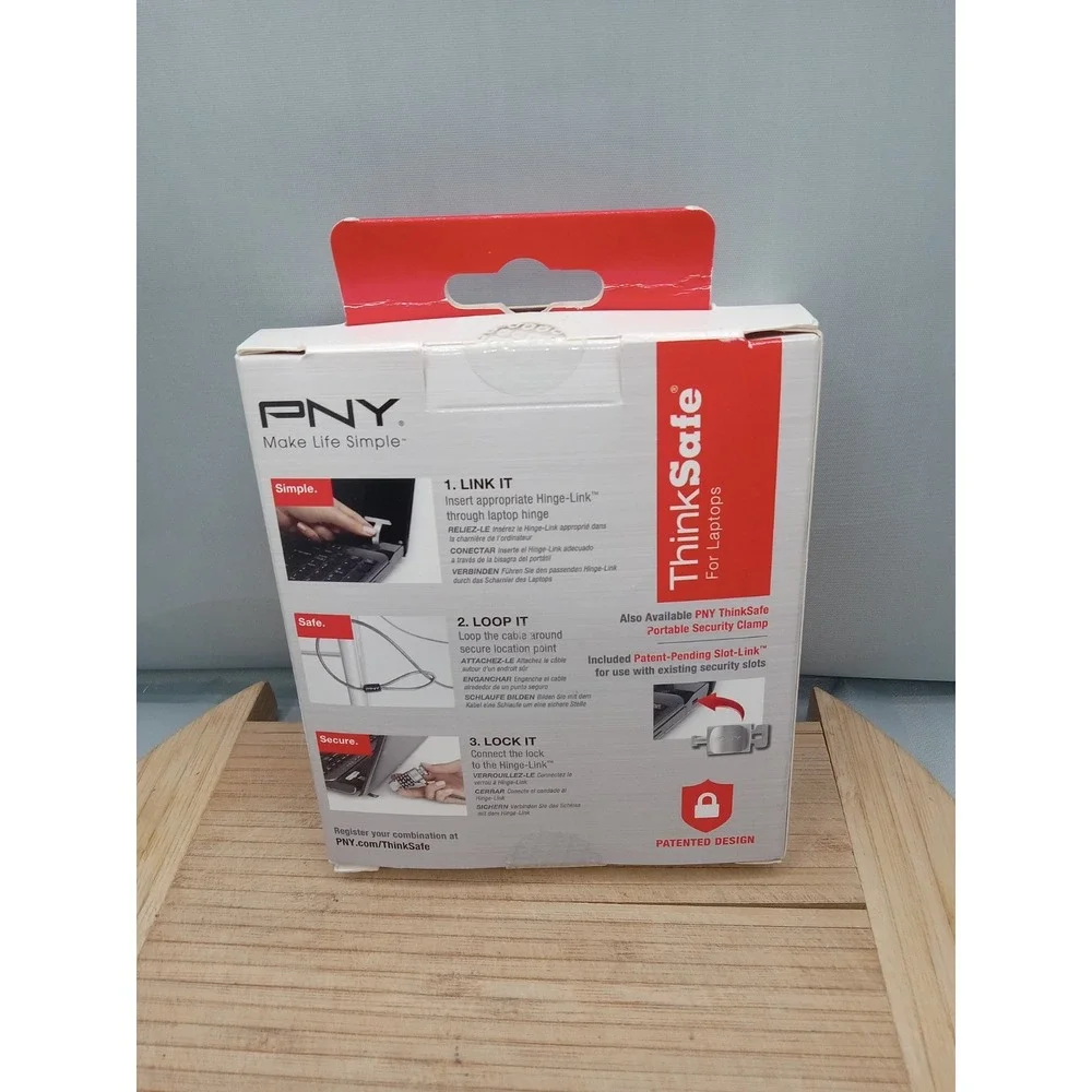 NEW‎ PNY ThinkSafe Portable MacBook Locking System P-TSUL1-RB Lock 2012 Red Box